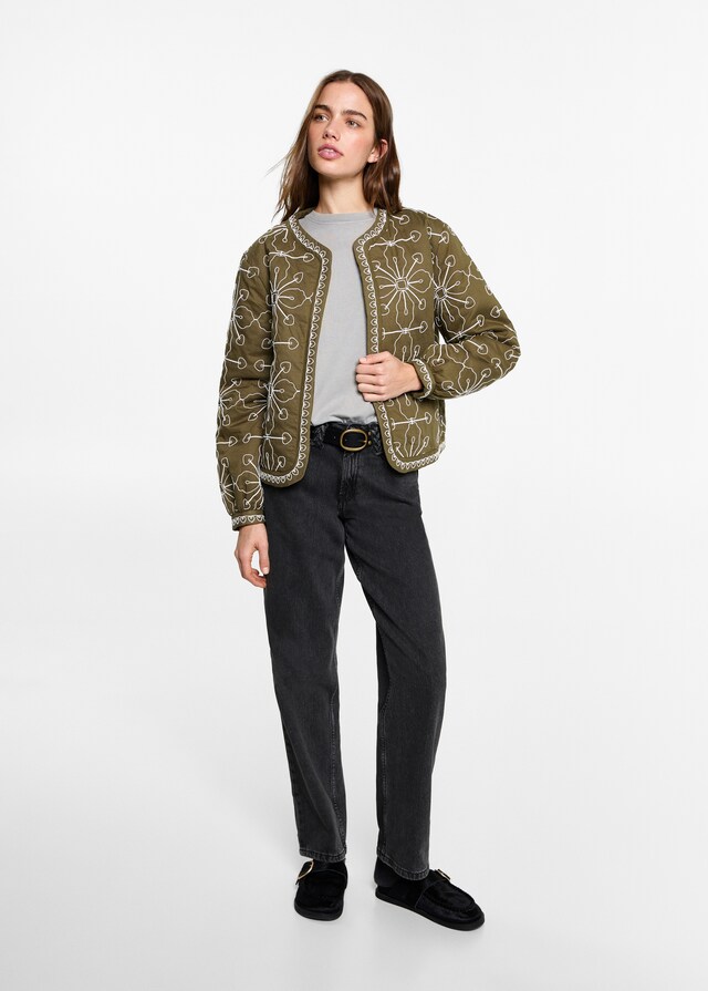 Mango Gerade Jeans Mit Geflochtenen Schlaufen