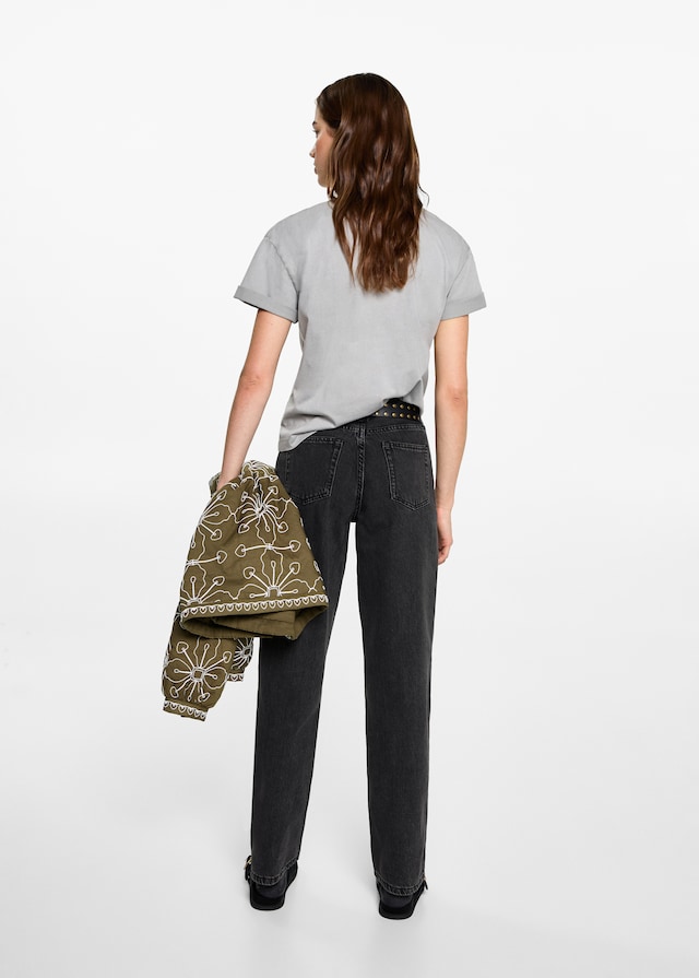 Mango Gerade Jeans Mit Geflochtenen Schlaufen