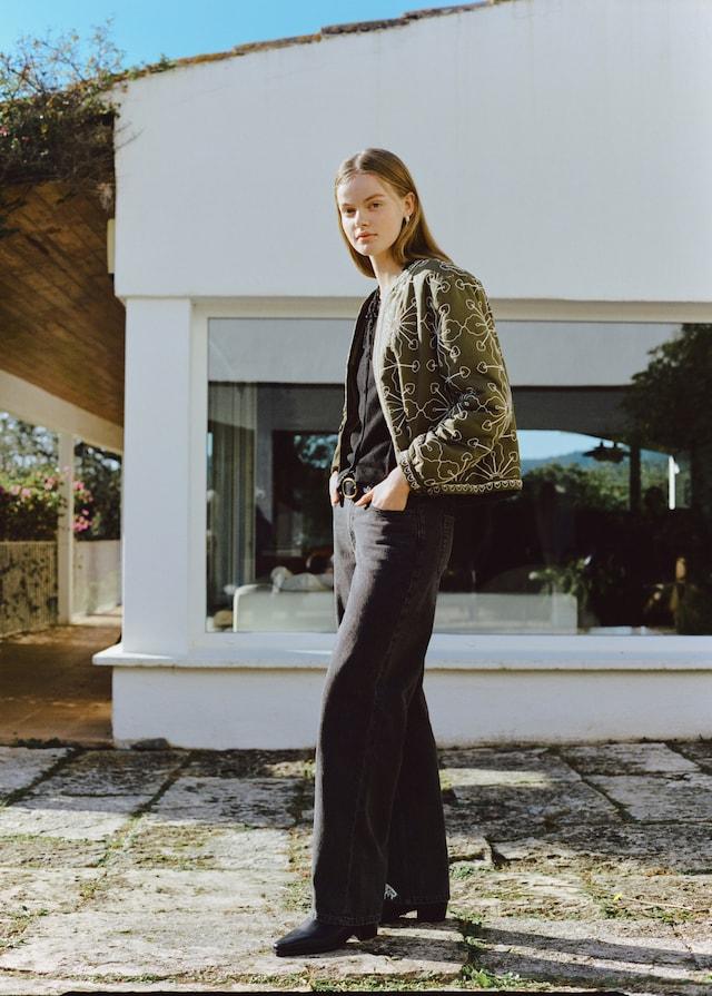 Mango Gerade Jeans Mit Geflochtenen Schlaufen