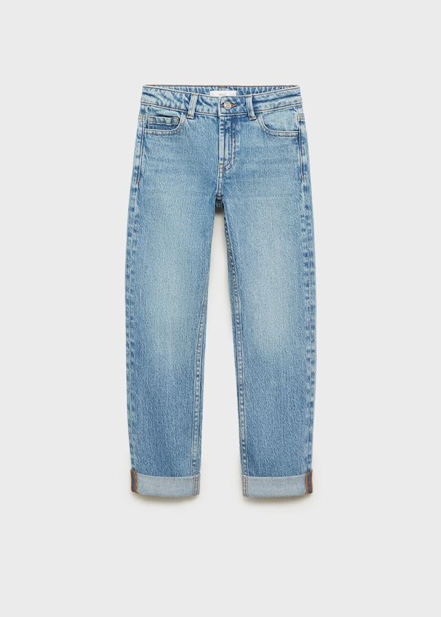 Mango Gerade Jeans Mit Umschlag