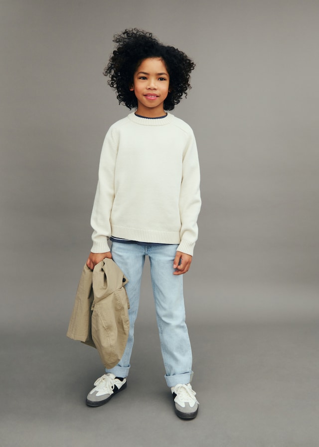 Mango Gerade Jeans Mit Umschlag