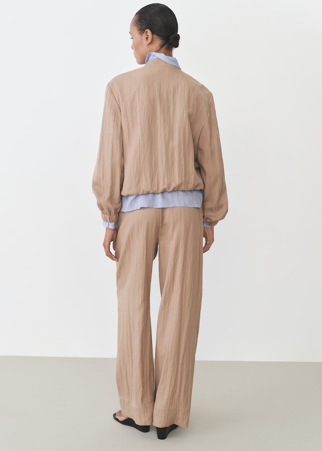 Mango Gerade Lyocell-Hose Mit Struktur