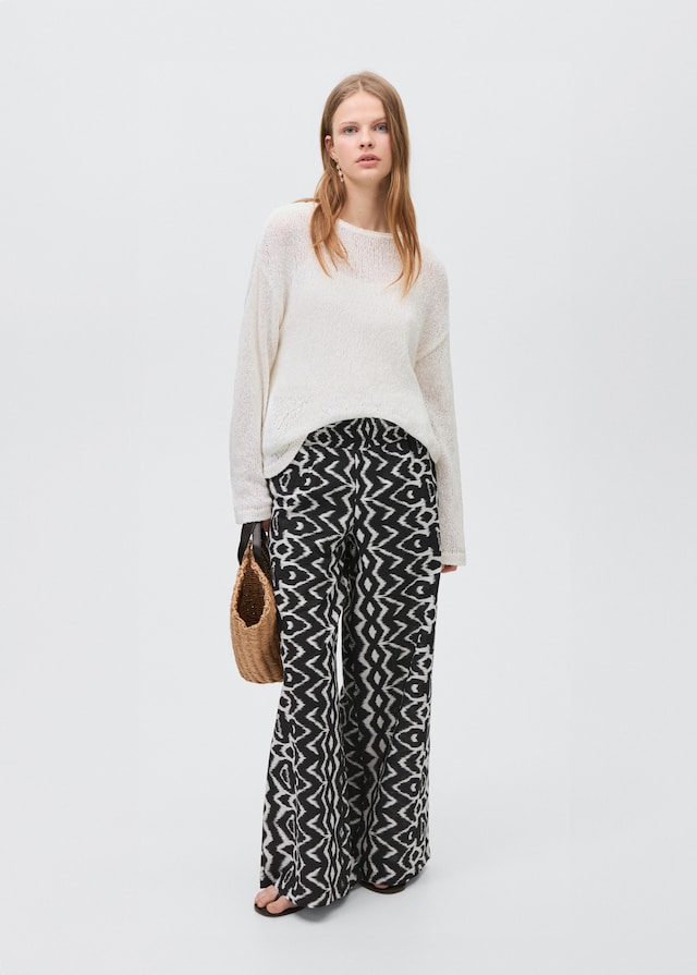 Mango Gerade Printhose