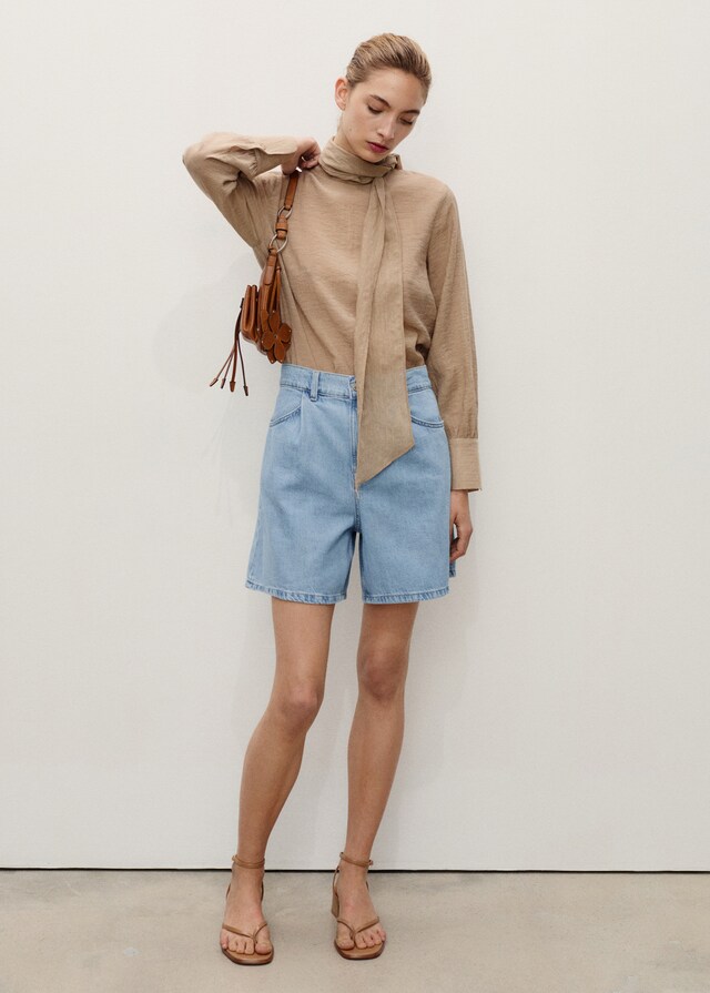 Mango Gerade Shorts Mit Abnäher-Details