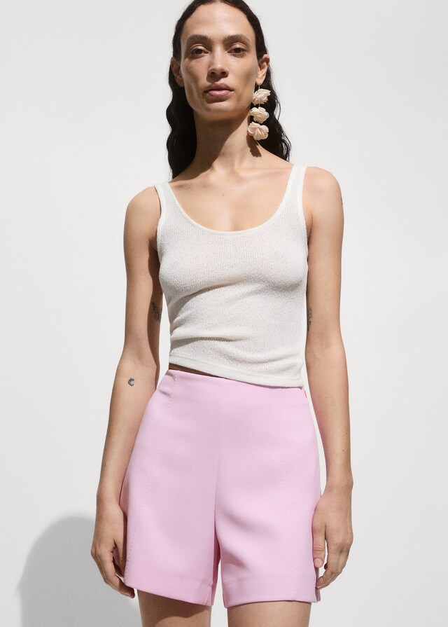 Mango Gerade Shorts Mit Mittlerer Bundhöhe