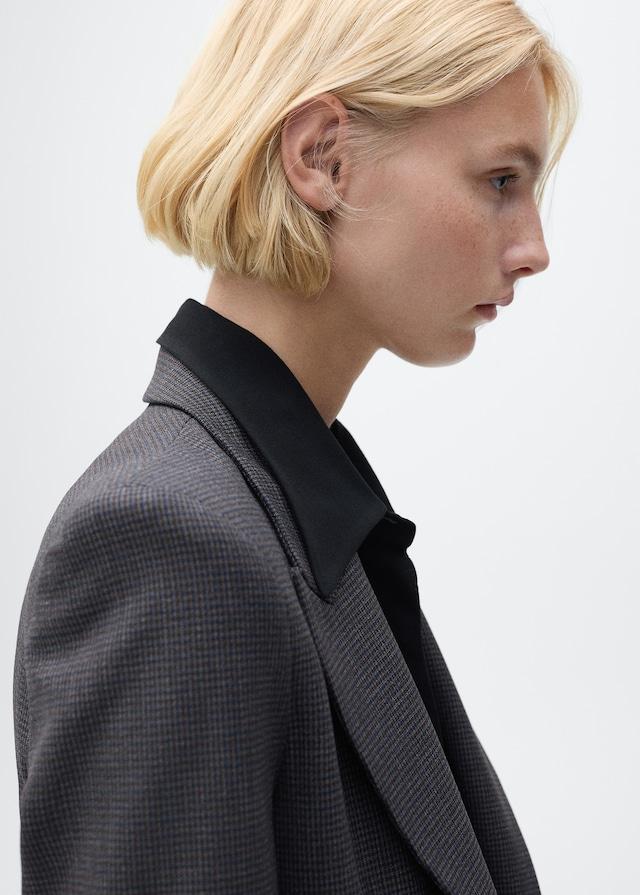 Mango Gerader Blazer Mit Mikro-Hahnentrittmuster