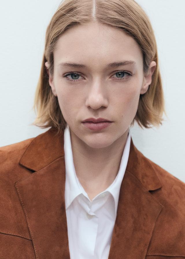 Mango Gerader Wildleder-Blazer