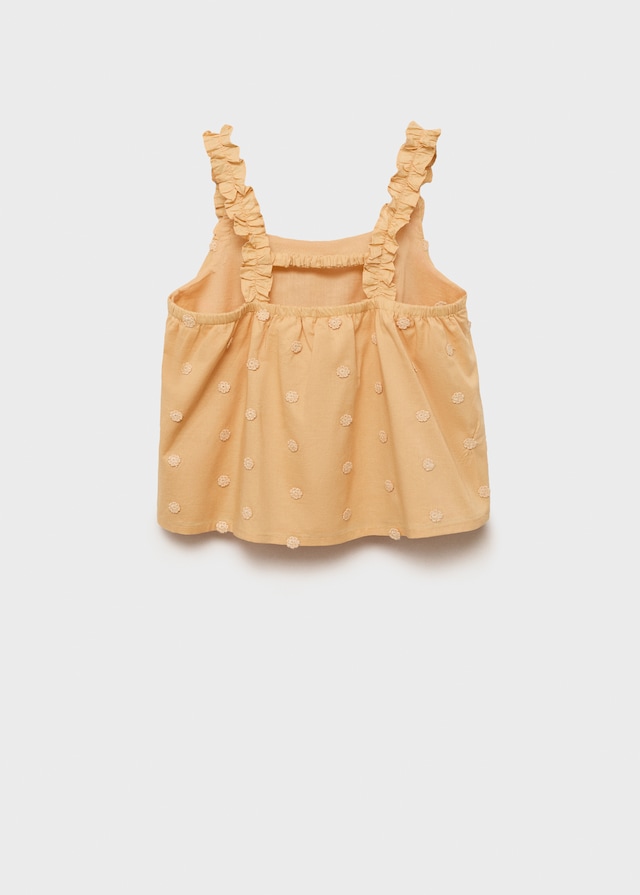 Mango Geraffte Bluse Mit Stickerei