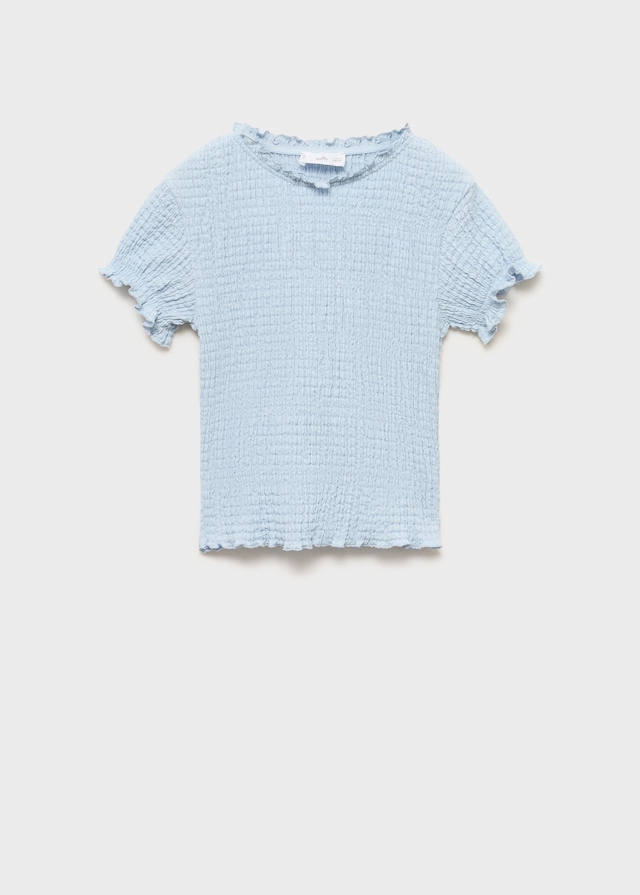 Mango Gerafftes Kurzarm-T-Shirt