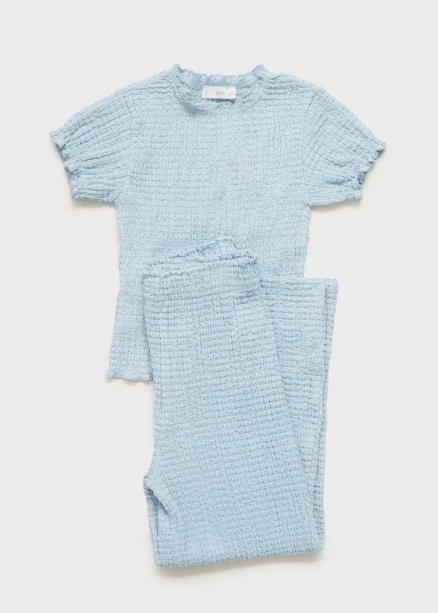 Mango Gerafftes Kurzarm-T-Shirt