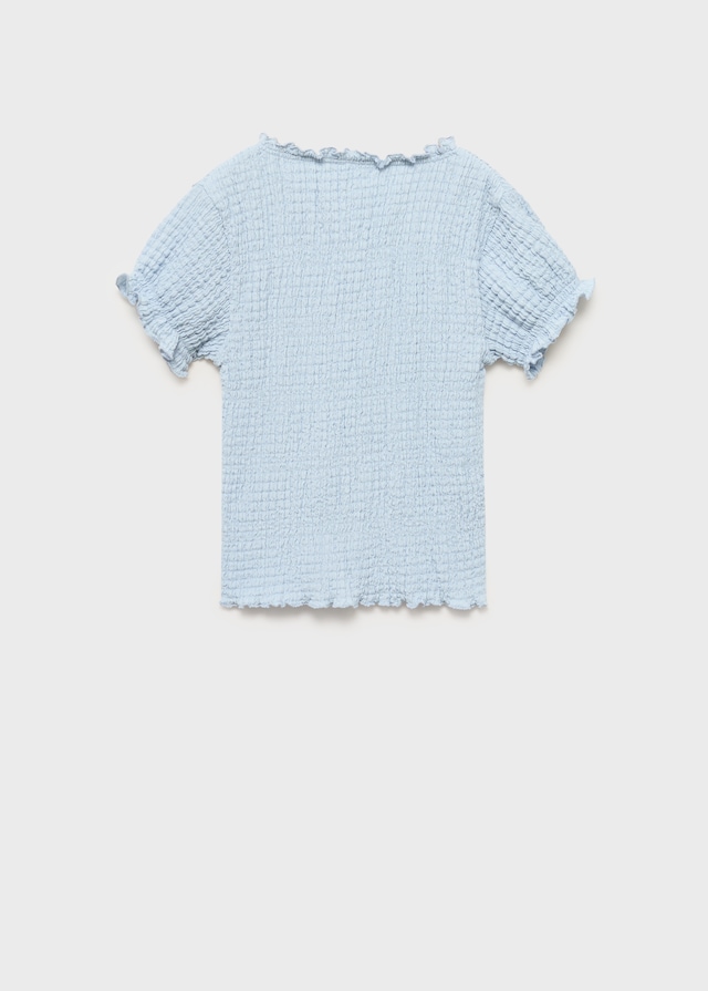 Mango Gerafftes Kurzarm-T-Shirt