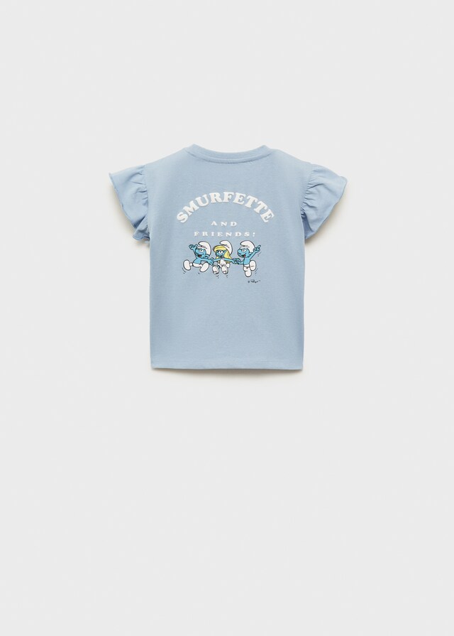 Mango Gerüschtes T-Shirt „Die Schlümpfe“