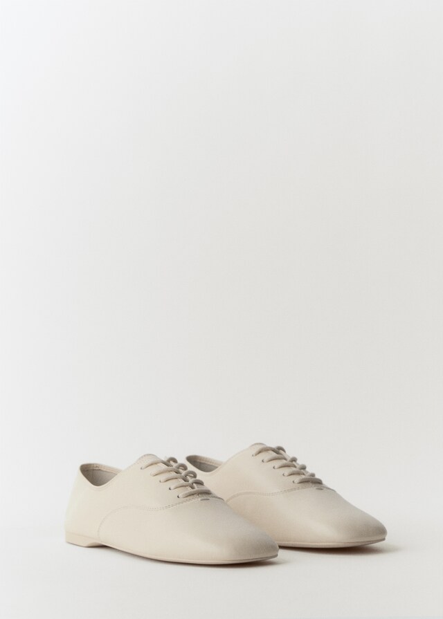 Mango Geschnürter Lederschuh