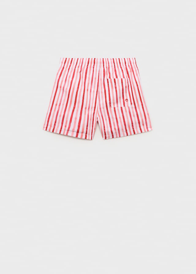 Mango Gestreifte Badeshorts Mit Kordelzug