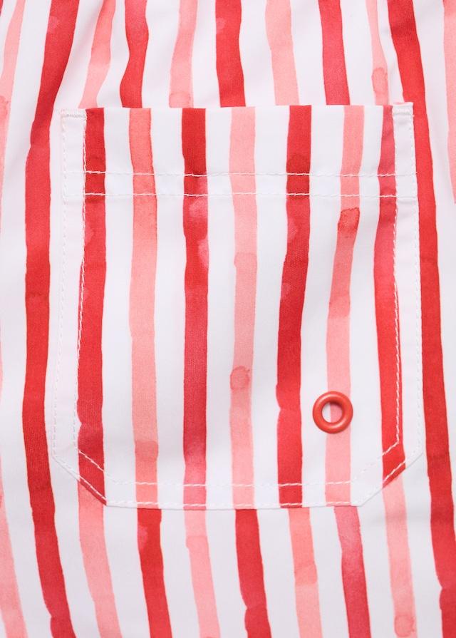 Mango Gestreifte Badeshorts Mit Kordelzug