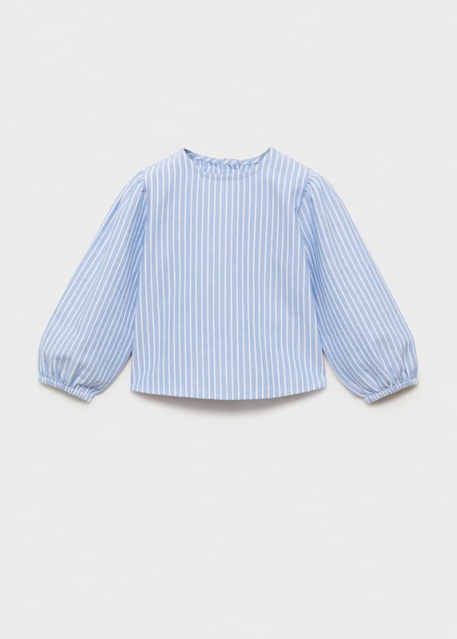 Mango Gestreifte Baumwollbluse