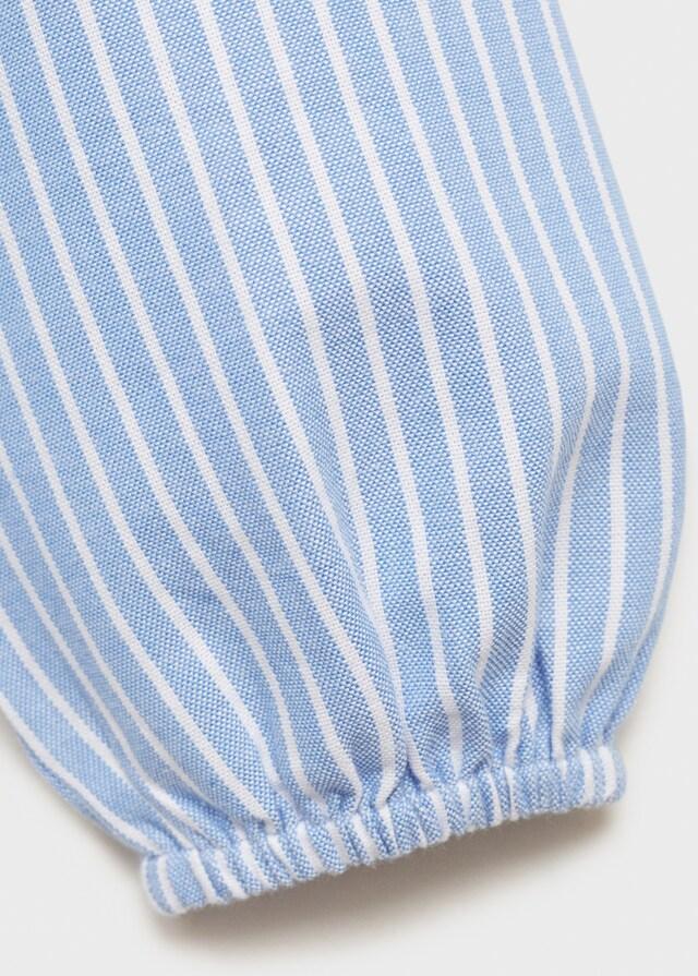 Mango Gestreifte Baumwollbluse