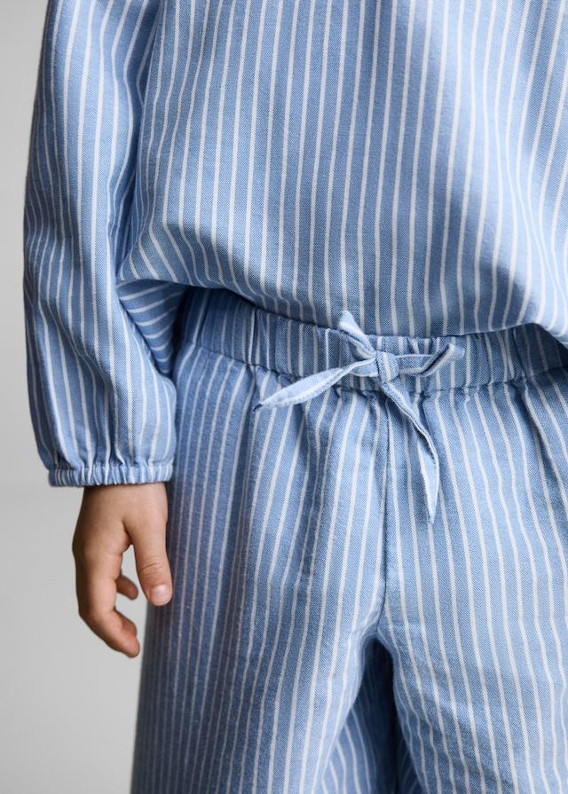 Mango Gestreifte Baumwollhose