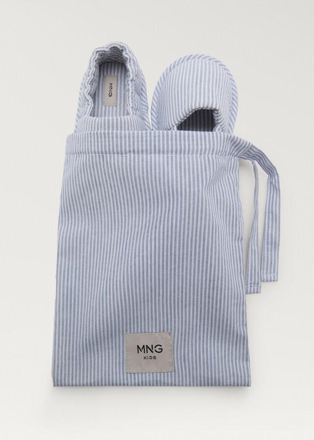 Mango Gestreifte Hausschuhe Aus Baumwolle