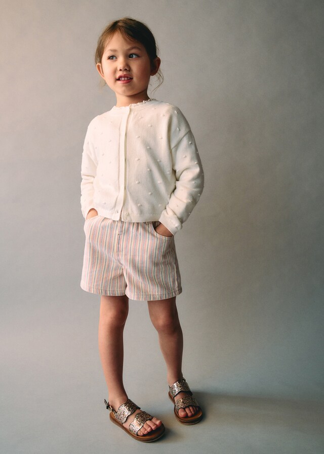 Mango Gestreifte Jeansshorts