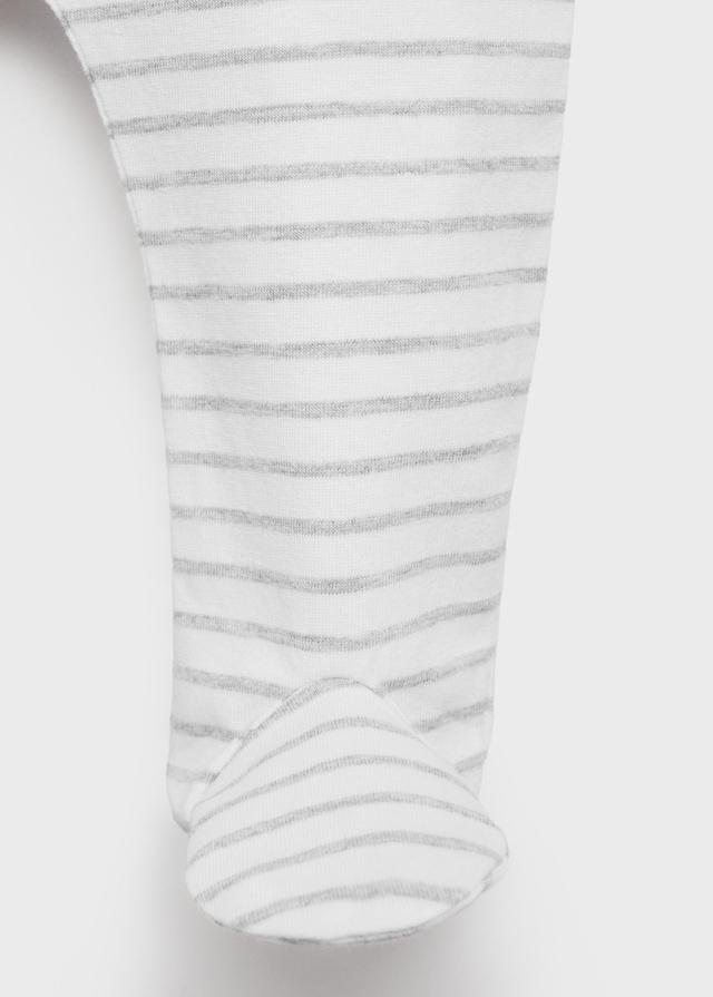 Mango Gestreifte Strampelhose Aus Strick