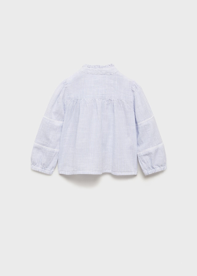 Mango Gestreifte Voile-Bluse