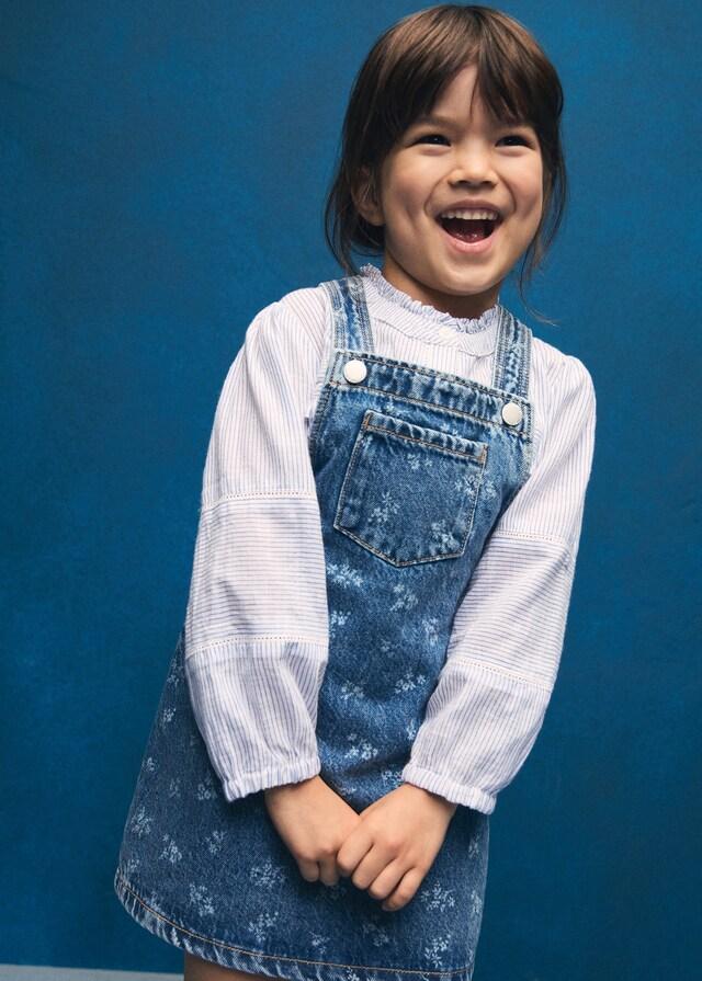 Mango Gestreifte Voile-Bluse