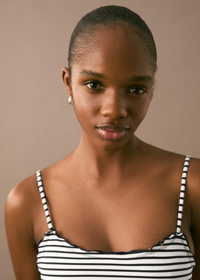 Mango Gestreifter Bikini Mit Borte