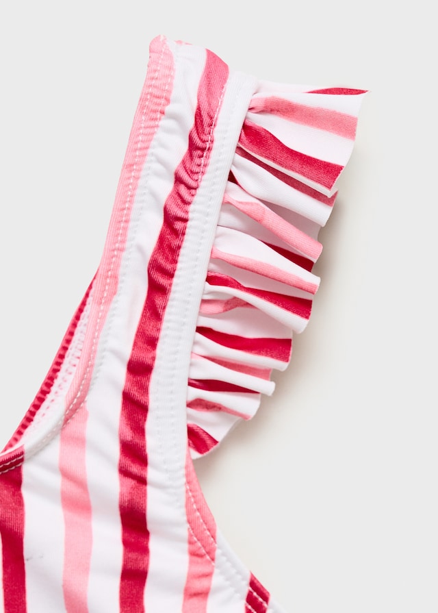 Mango Gestreifter Bikini Mit Rüschen