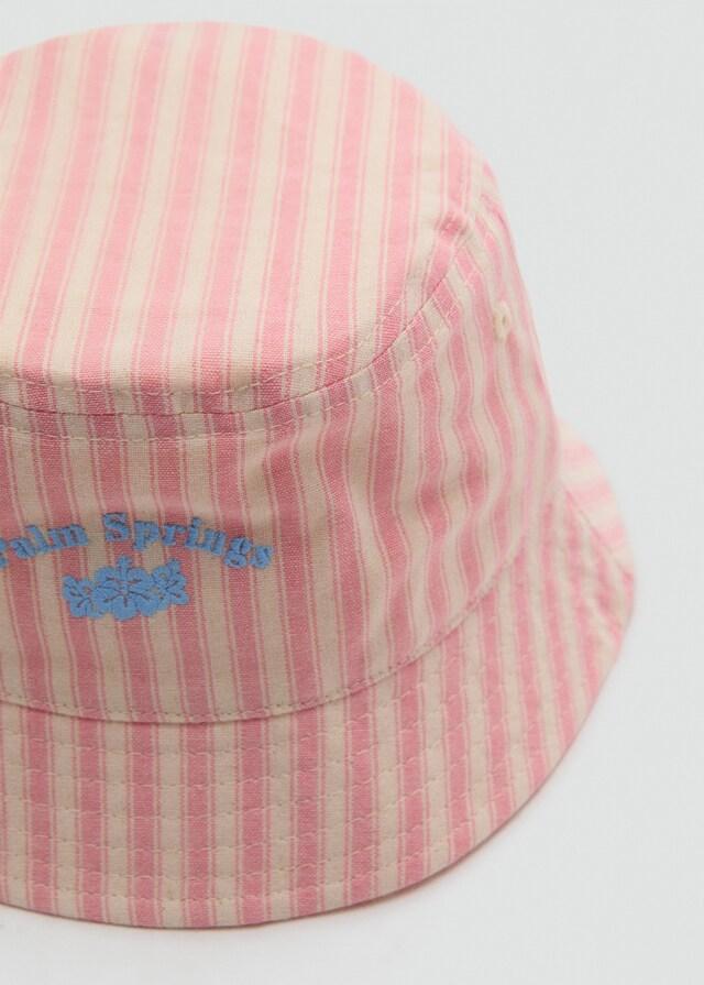 Mango Gestreifter Bucket Hat