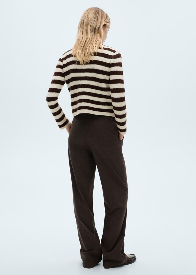 Mango Gestreifter Cardigan Mit Knöpfen