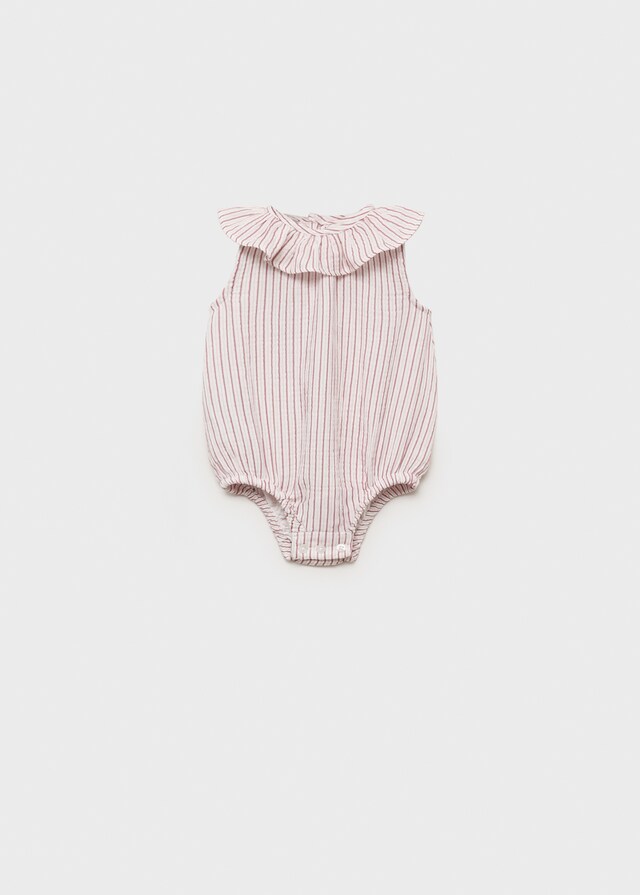 Mango Gestreifter Strampler Aus Baumwolle