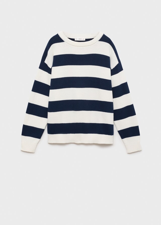 Mango Gestreifter Strickpullover