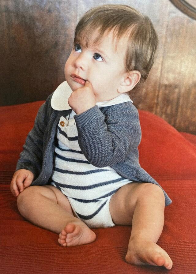 Mango Gestreifter Strickstrampler