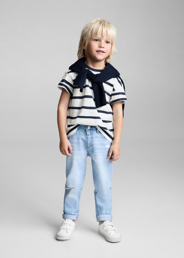 Mango Gestreiftes Baumwoll-Shirt