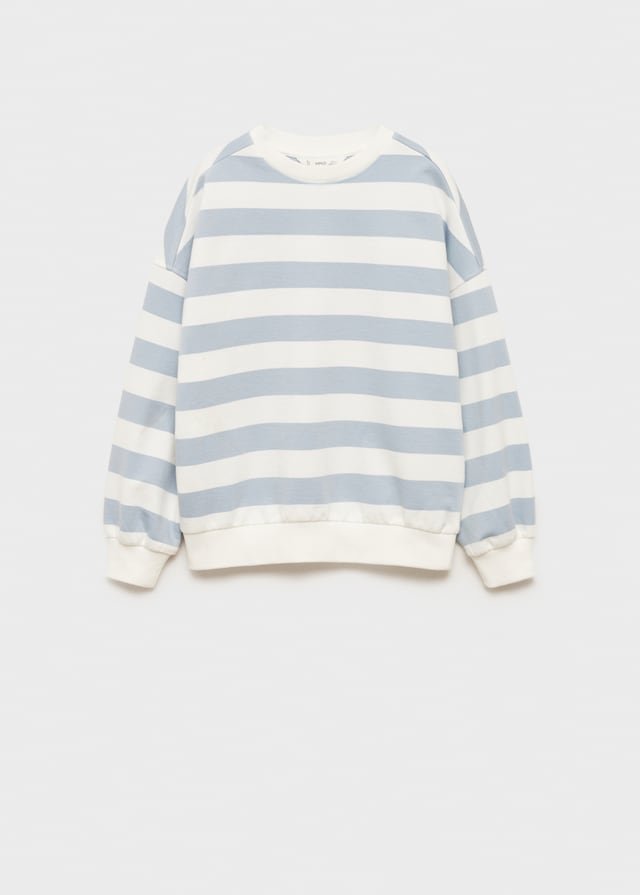 Mango Gestreiftes Baumwoll-Sweatshirt