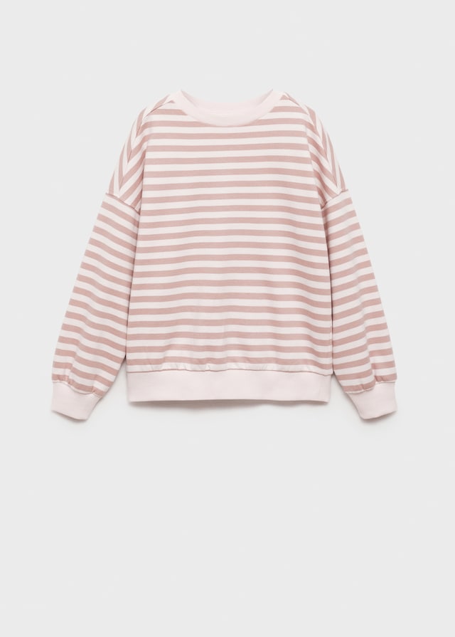 Mango Gestreiftes Baumwoll-Sweatshirt