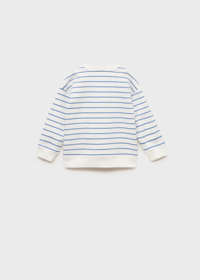 Mango Gestreiftes Baumwoll-Sweatshirt
