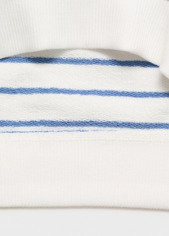 Mango Gestreiftes Baumwoll-Sweatshirt