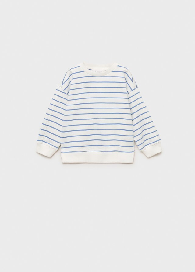 Mango Gestreiftes Baumwoll-Sweatshirt