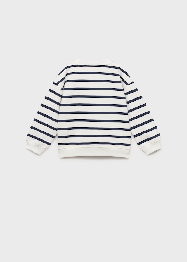 Mango Gestreiftes Baumwoll-Sweatshirt