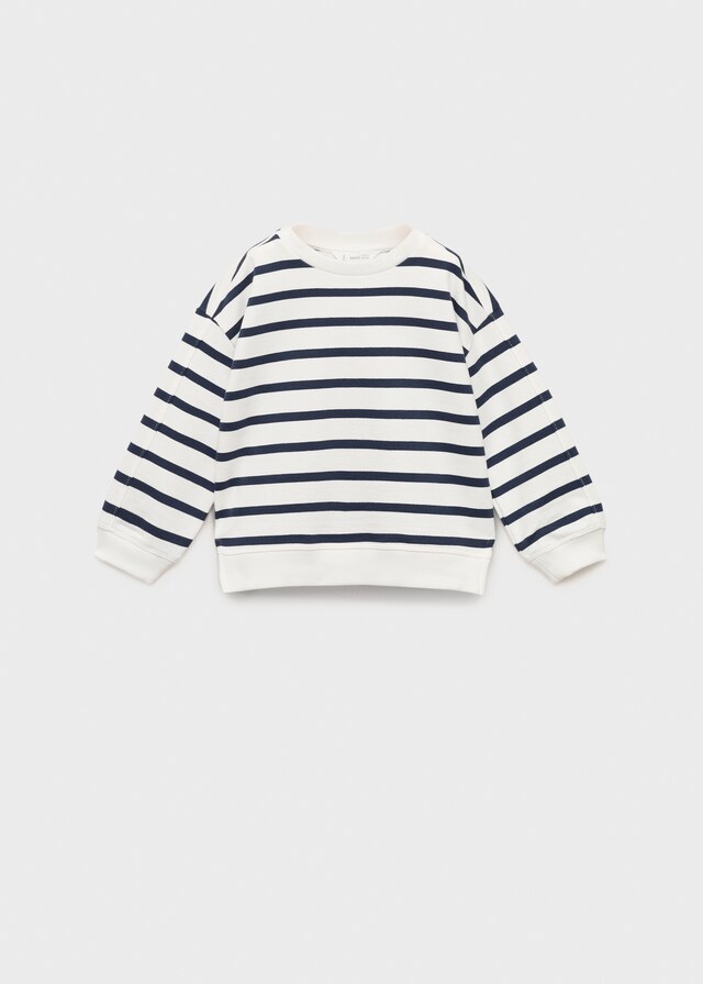 Mango Gestreiftes Baumwoll-Sweatshirt