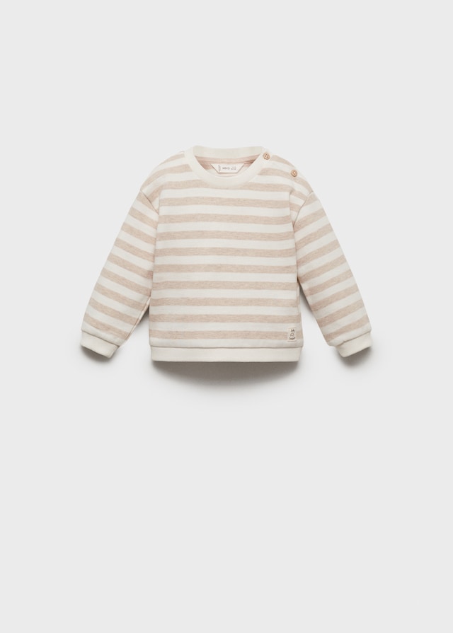 Mango Gestreiftes Baumwoll-Sweatshirt