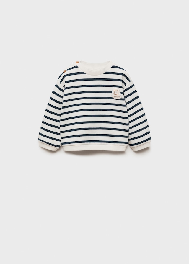 Mango Gestreiftes Baumwoll-Sweatshirt
