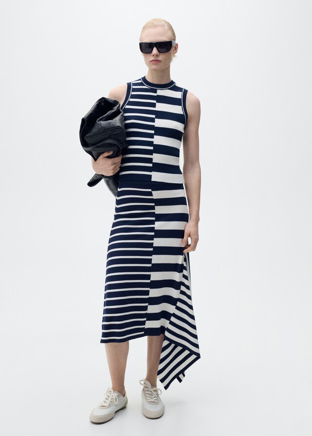 Mango Gestreiftes Jersey-Top