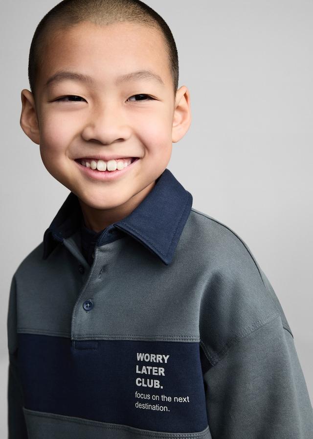 Mango Gestreiftes Polo-Sweatshirt