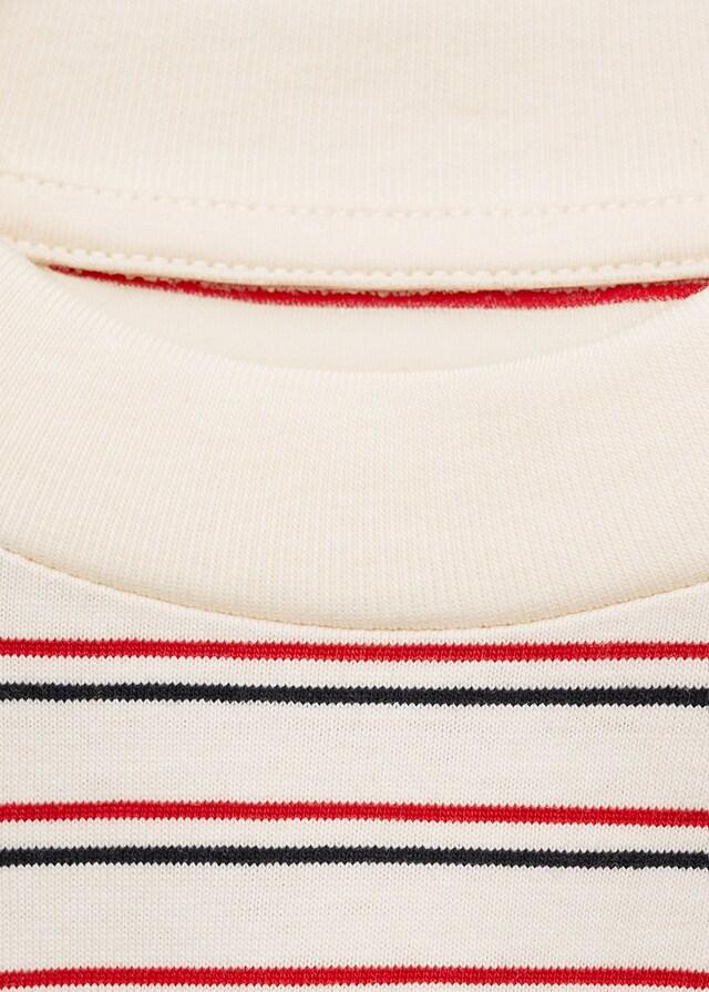 Mango Gestreiftes Shirt Mit Aufdruck