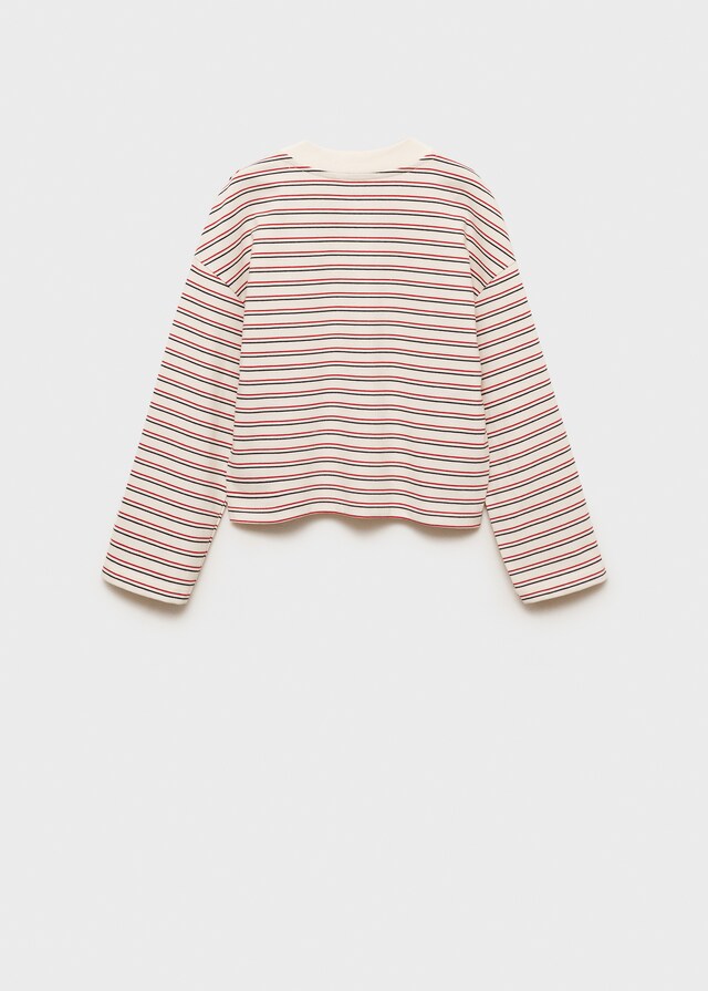 Mango Gestreiftes Shirt Mit Aufdruck