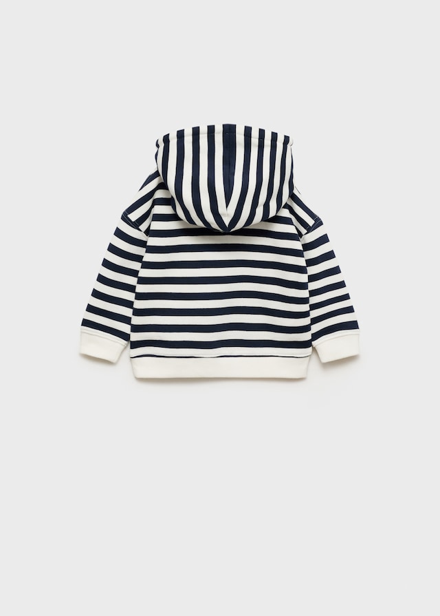 Mango Gestreiftes Sweatshirt Mit Kapuze