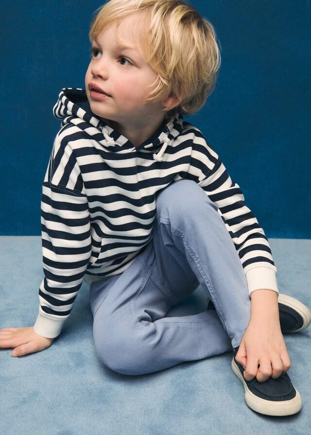 Mango Gestreiftes Sweatshirt mit Kapuze